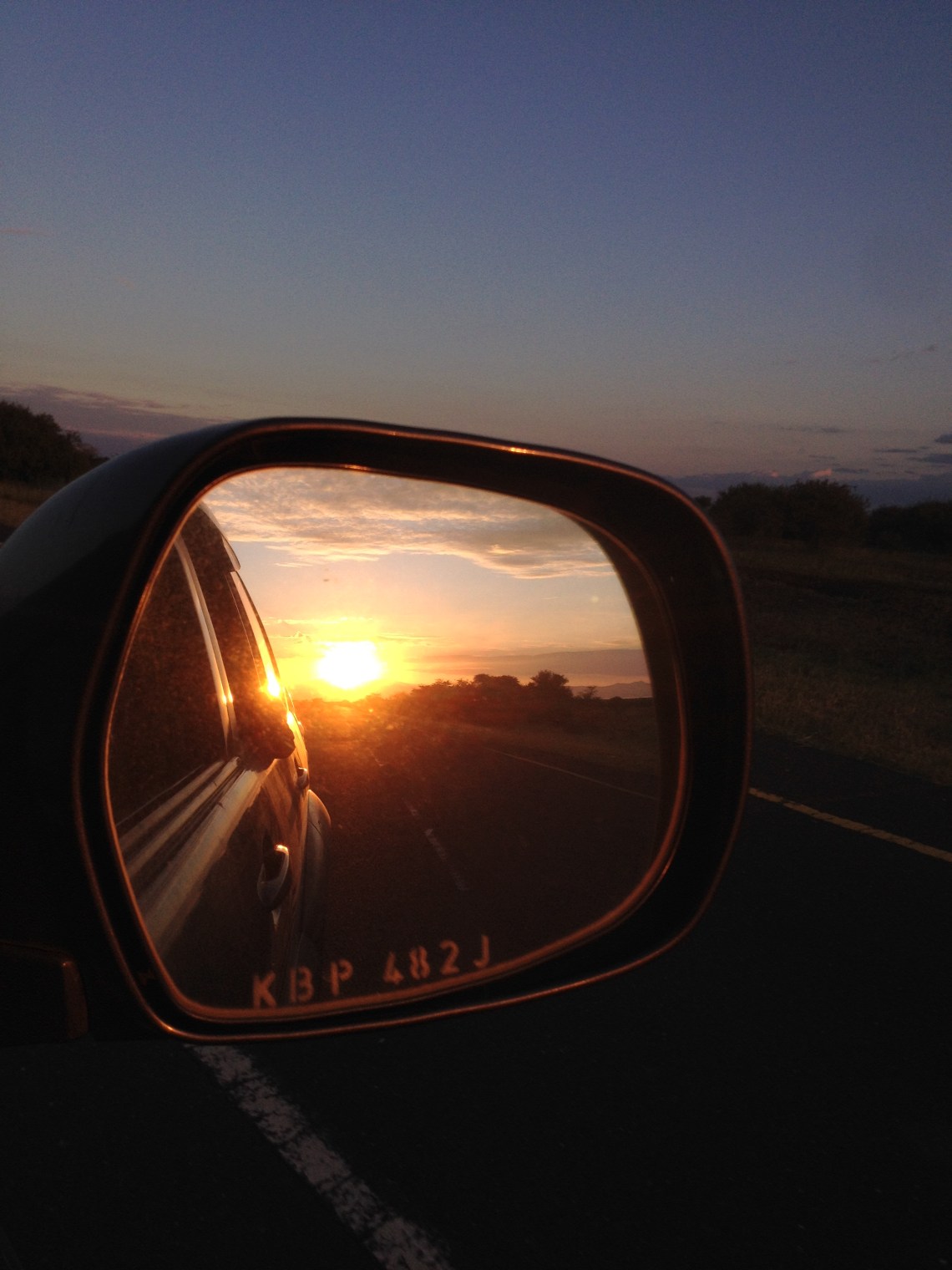 African roadtrip sunset